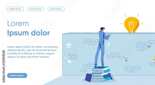 Idea Discovery Flat Landing Page Vector Template