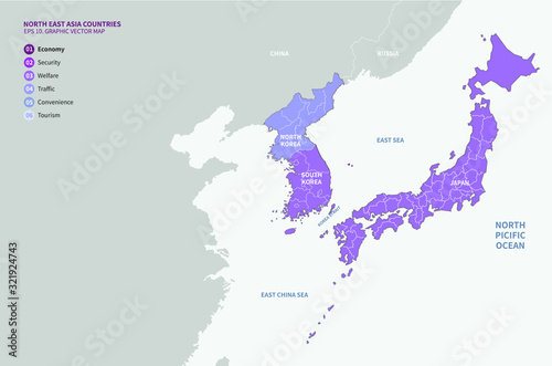 vector of korea map. dokdo ...