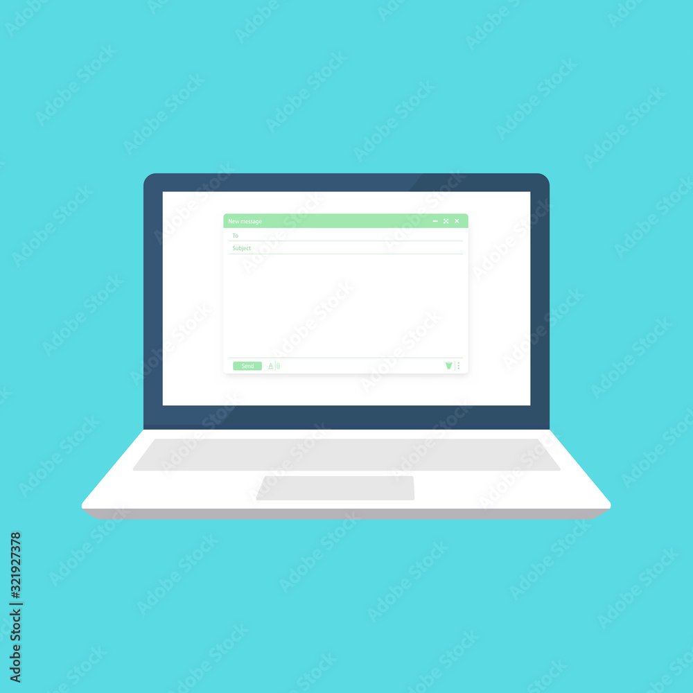 illustration in flat style. Email marketing concept design. illustration in flat style. Email marketing concept design.