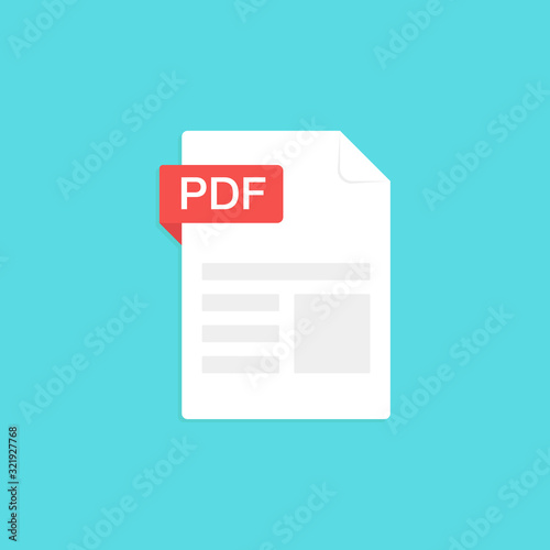 File with PDF label. stock illustration.	