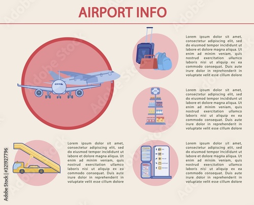 Illustration, Airport Info, Transportation Service