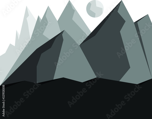 Grey mountains