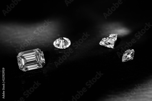Luxury Diamonds on Black Table