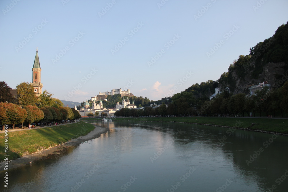 village on river