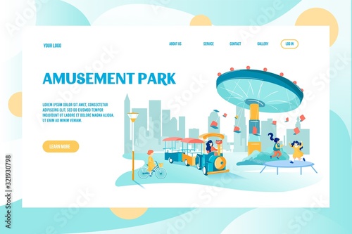 Amusement Park for Kids Advertising Landing Page
