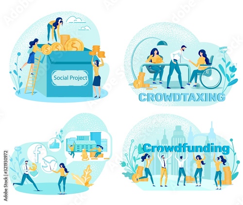 Social Project, Crowdtexting and Crowdfunding.