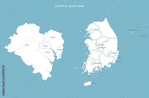 gyeongsang do map. gyeongsang-namdo and gyeongsang bukdo map. korea provinces map. 