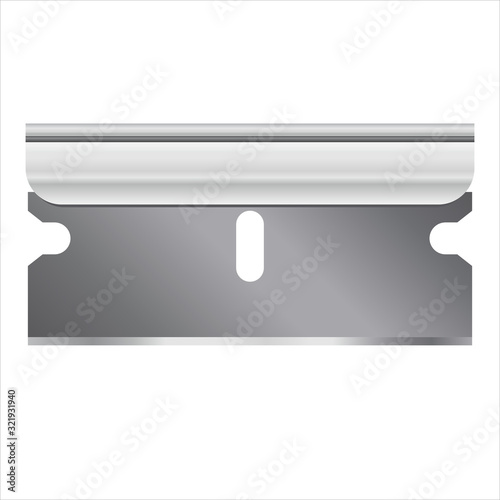 Single Edge Razor Blade Shaving Vector Illustration Icon