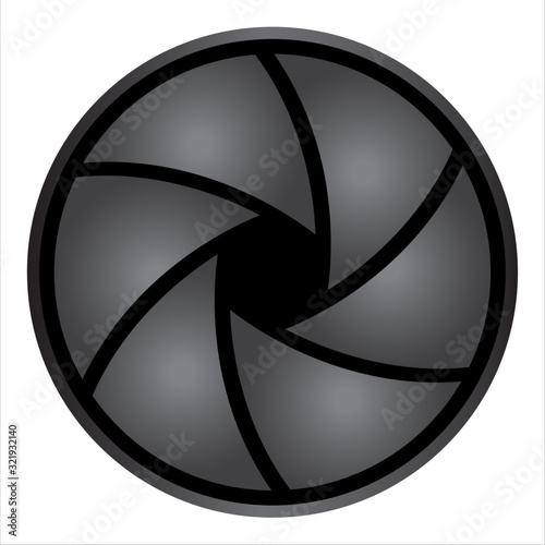 Camera Aperture Photo Vector Icon Illustration