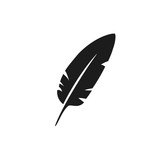 Feather Icon, Vector isolated flat design illustration