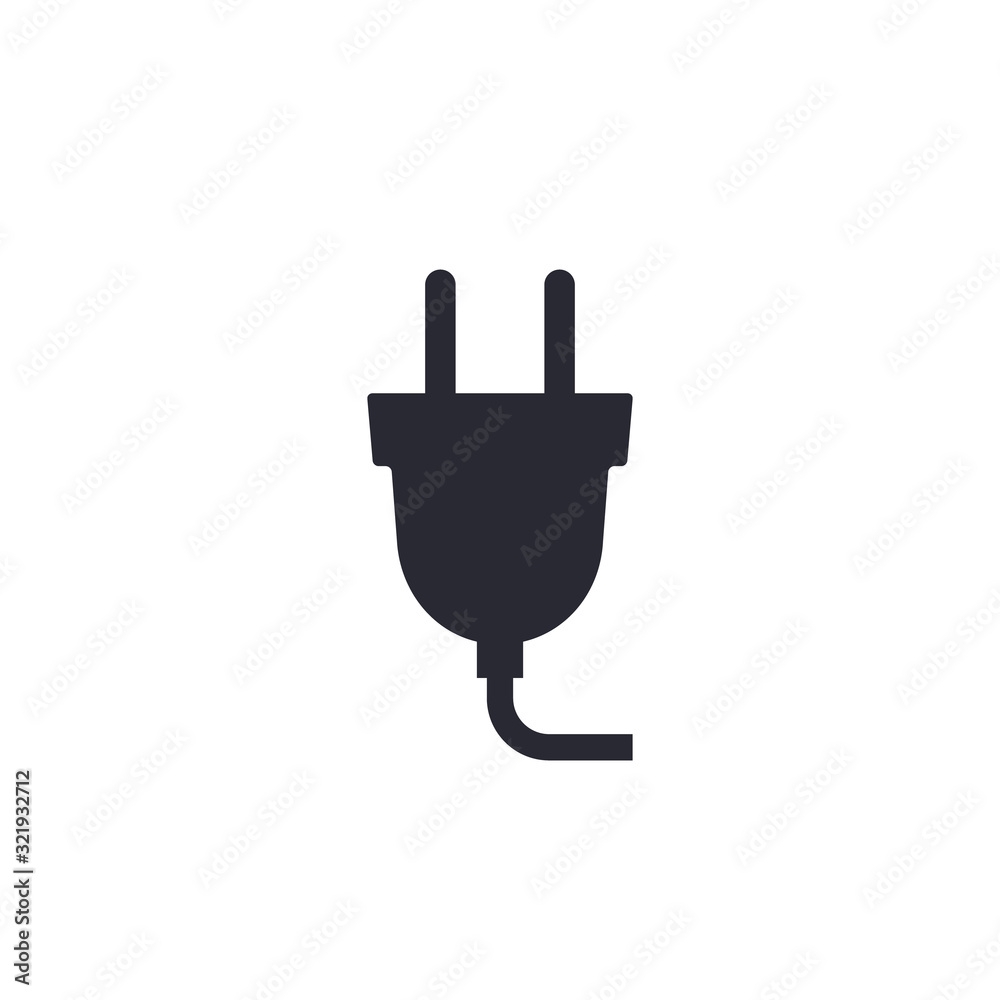 Plug icon, Vector isolated flat design illustration Plug icon, Vector isolated flat design illustration