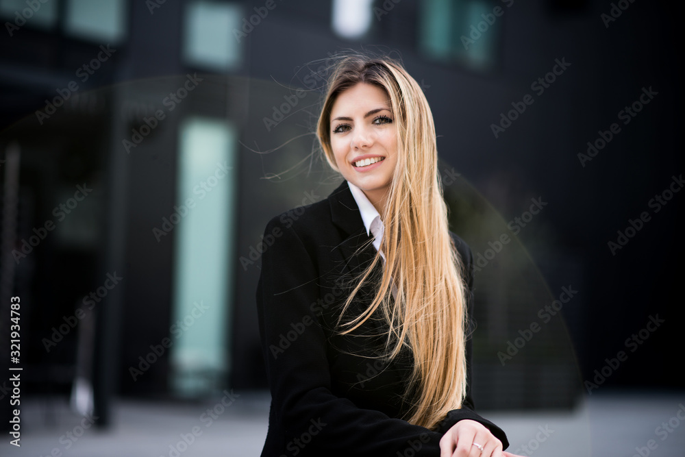 Smiling young business woman portrait Smiling young business woman portrait