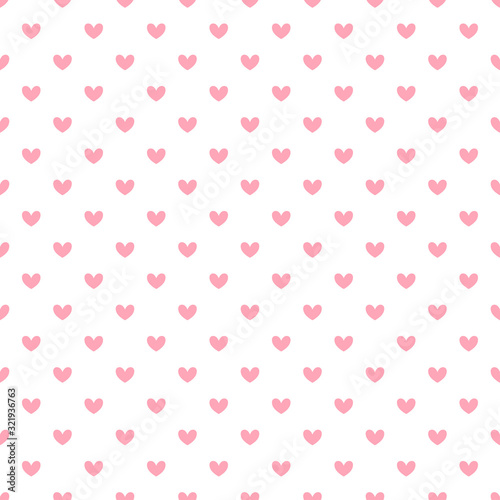 Hand drawn holiday background with abstract hearts. Seamless light wallpaper. Pattern for design. Valentine's day