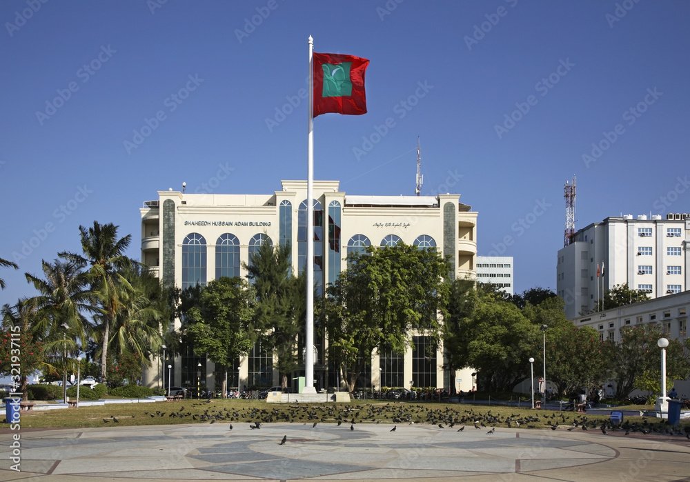 Shaheed Hussain Adam Building in Male. Republic of the Maldives
