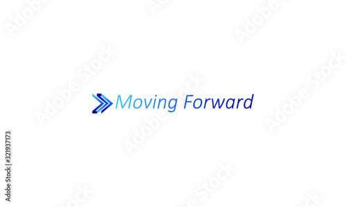 Abstract business, blue initial M, Transport logistic logo of express arrow moving forward for courier delivery, transportation, shipping service or technology and sains. Vector designs template.