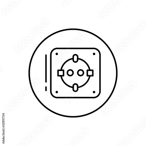 Socket, connector icon. Simple line, outline vector elements of connectors and cables icons for ui and ux, website or mobile application