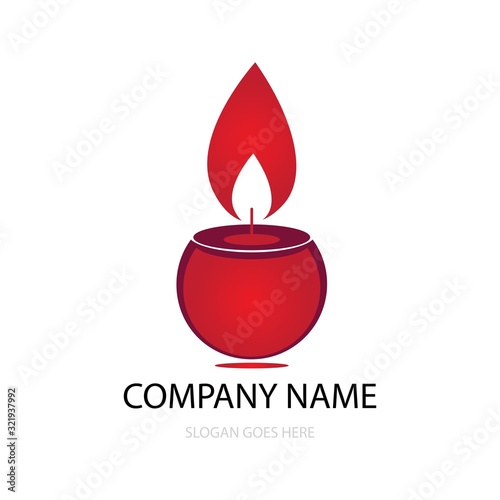 candle logo vector