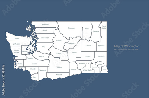 washington map. vector line of america map. united states map. usa. us map. united states america.