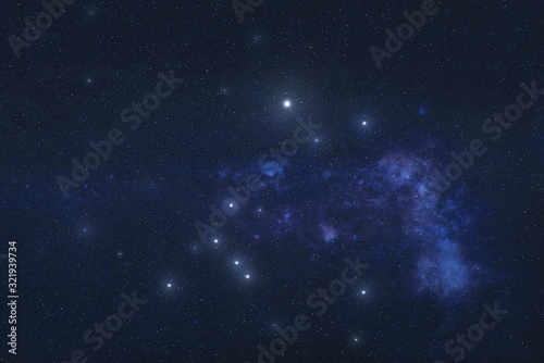 Big dog constellation stars in outer space. Canis major constellation stars. Elements of this image were furnished by NASA  photo