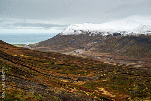 Fototapeta Naklejka Na Ścianę i Meble -  Mountains and view in Borgarfjordur Eystri, Iceland