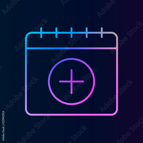 Calendar, add nolan style icon. Simple thin line, outline vector of calendar for ui and ux, website or mobile application