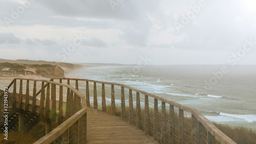 bridge over ocean view in Portugal.