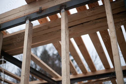 Wooden frame. Preparation of boards to create a design. The use of wood.