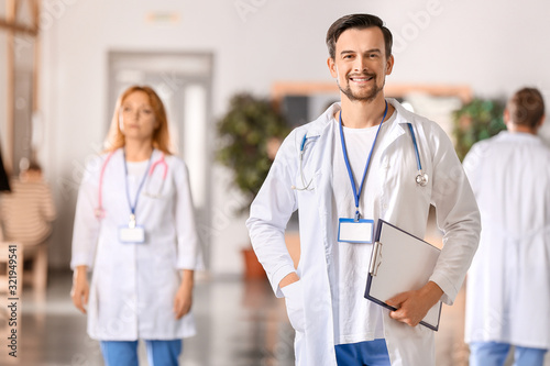 Portrait of male doctor in ...
