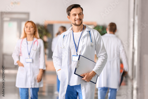 Portrait of male doctor in ...