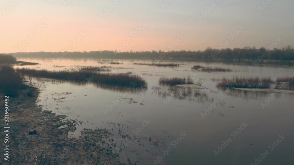 Riverside landscape in the morning. Riverside landscape in the morning.