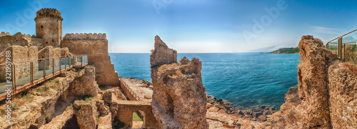 View of the Aragonese Castle, Isola di Capo Rizzuto, Italy