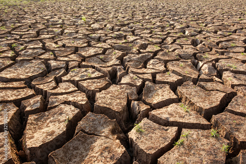 Canvastavla Dry soil results from lack of water.Global warming
