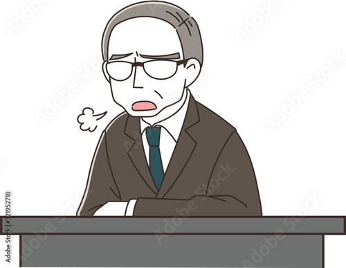 Tableau sur toile ため息をつく中年男性