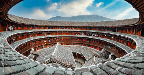 Earth buildings in Zhangzhou City, Fujian Province, China photo