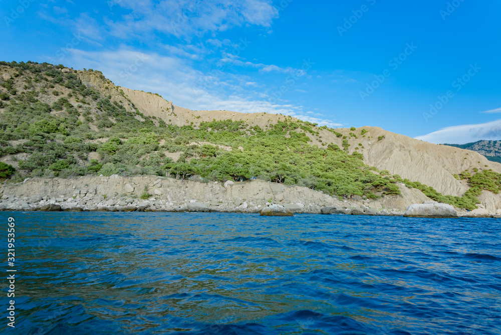 Sea coast, rocky coast, Crimea Russia, Black Sea Sea coast, rocky coast, Crimea Russia, Black Sea