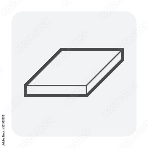 Tile floor material vector icon design in oblique view. That is a floor finishing material for paving or laying to decoration interior and exterior i.e. bathroom, kitchen, toilet and laundry room.