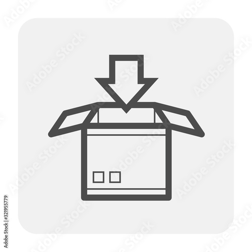 packaging symbol black