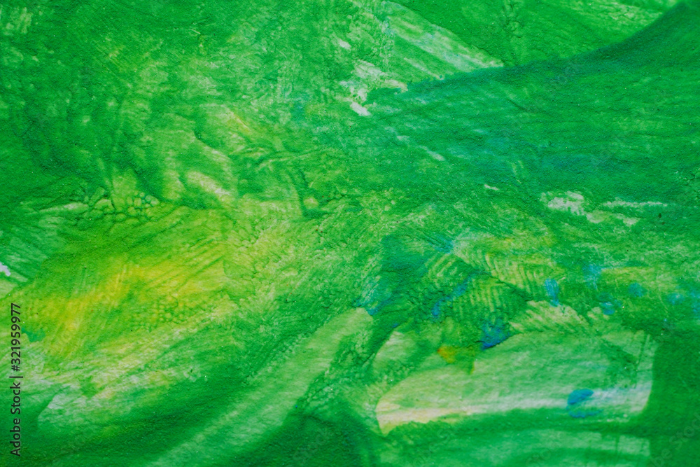 Naklejka premium abstract image green watercolor paint on paper background