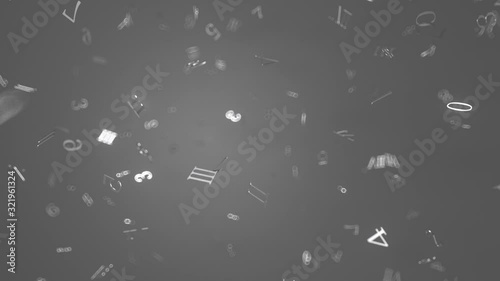 数字が浮遊するイメージ