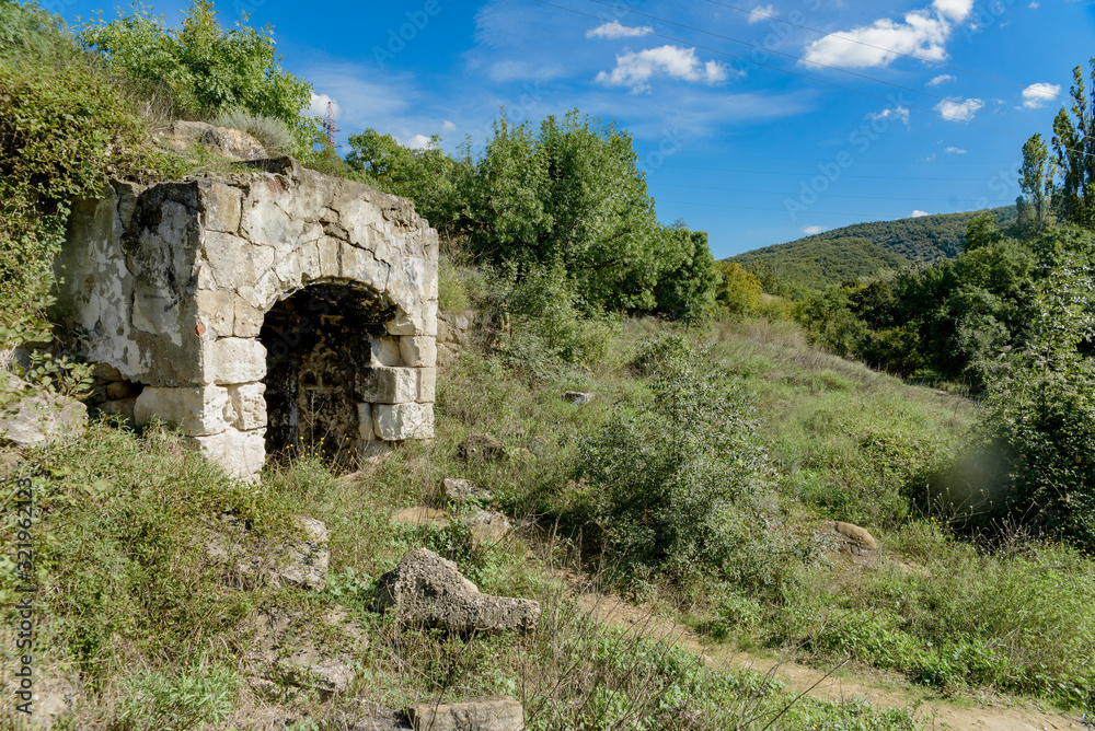 Ruins of the ancient city, ruins and cave cities in Crimea, Russia.