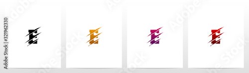  Claw Marks On Letter Logo Design E