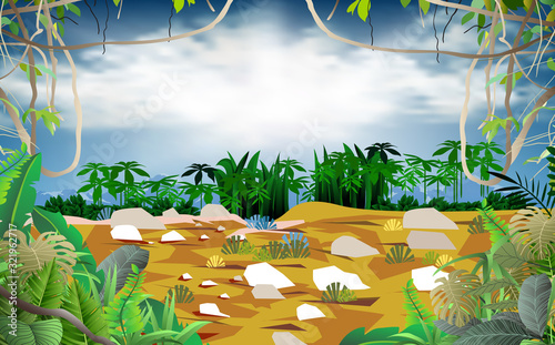 landscape of mountain peaks	