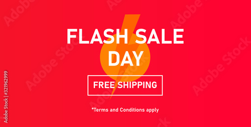 flash sale promotion advertising material Vector. Useful for ad, social media, brochure, email, flyer, leaflet, poster, web ad, ect.