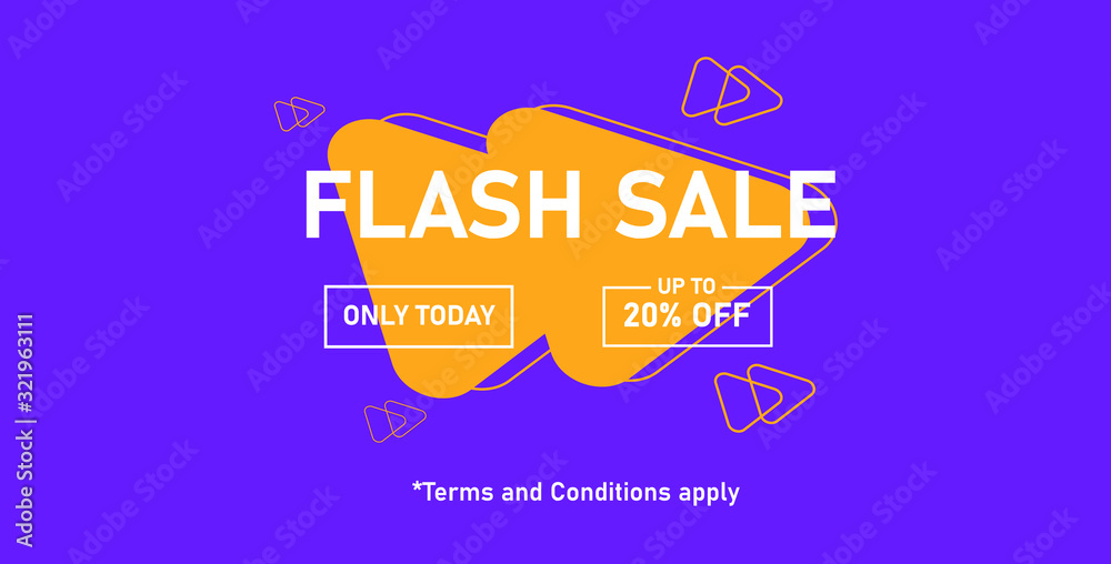 flash sale promotion advertising material Vector. Useful for ad, social media, brochure, email, flyer, leaflet, poster, web ad, ect.