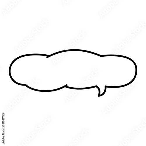 フキダシのイラスト。会話などのテキストを入れるフキダシ。
