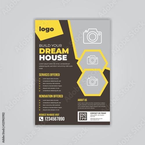 Construction Flyer, Real  estate flyer, 