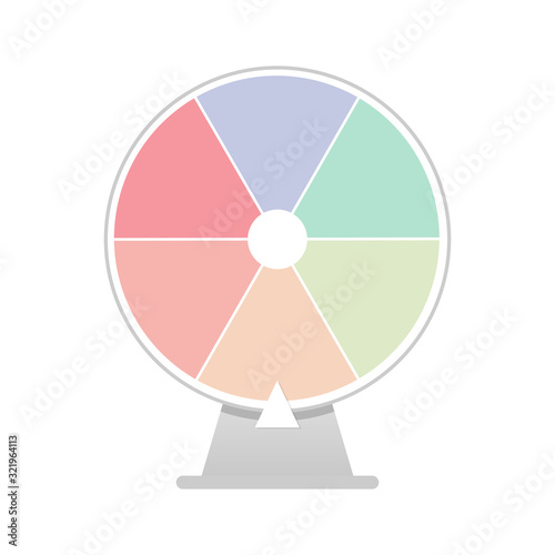 fortune spin wheel blank isolated stock vector