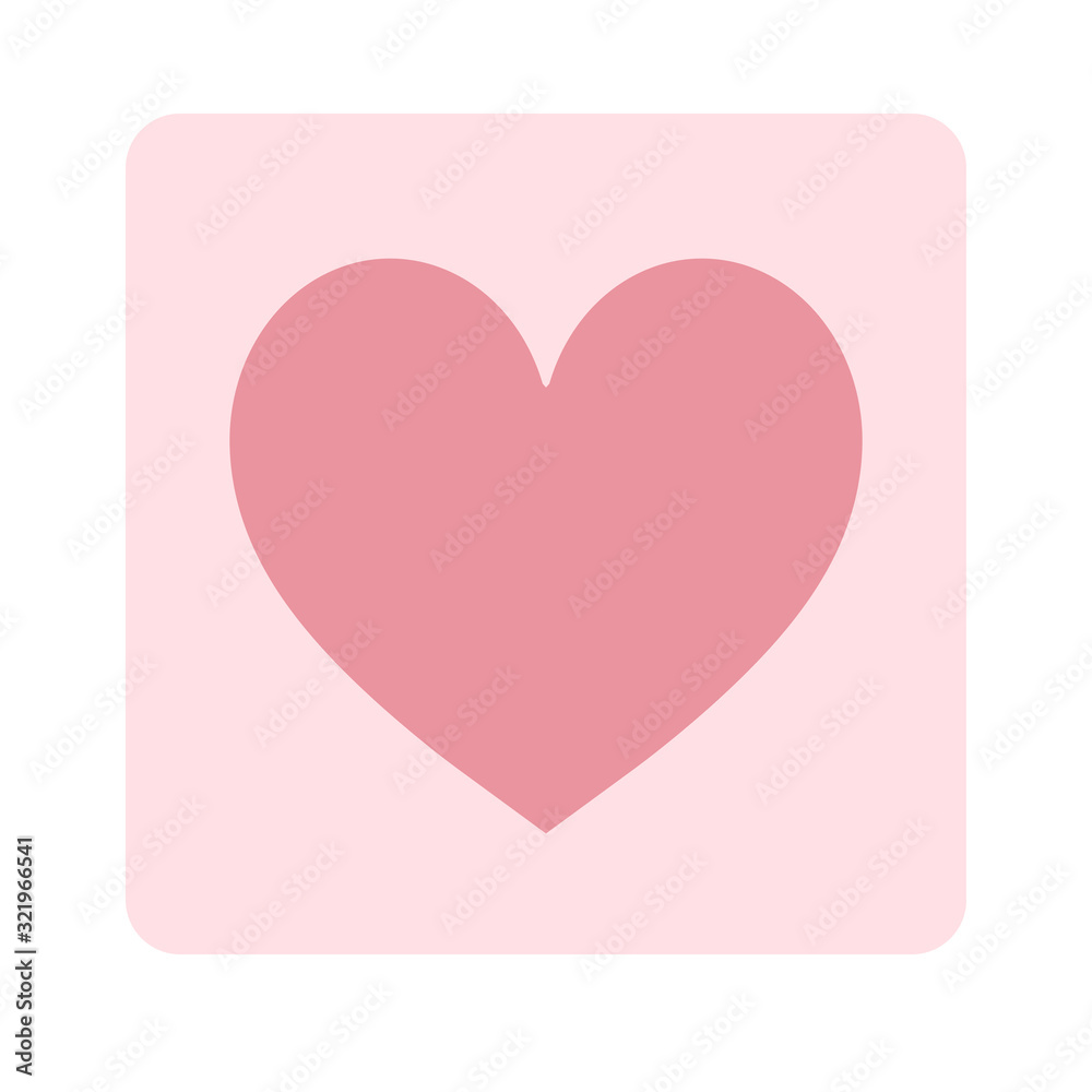 Pink heart on the day of love Valentine day