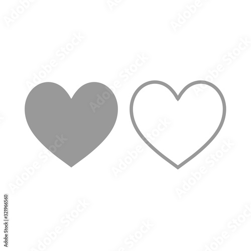 Heart vector collection. Love symbol icon set. (Valentine day)