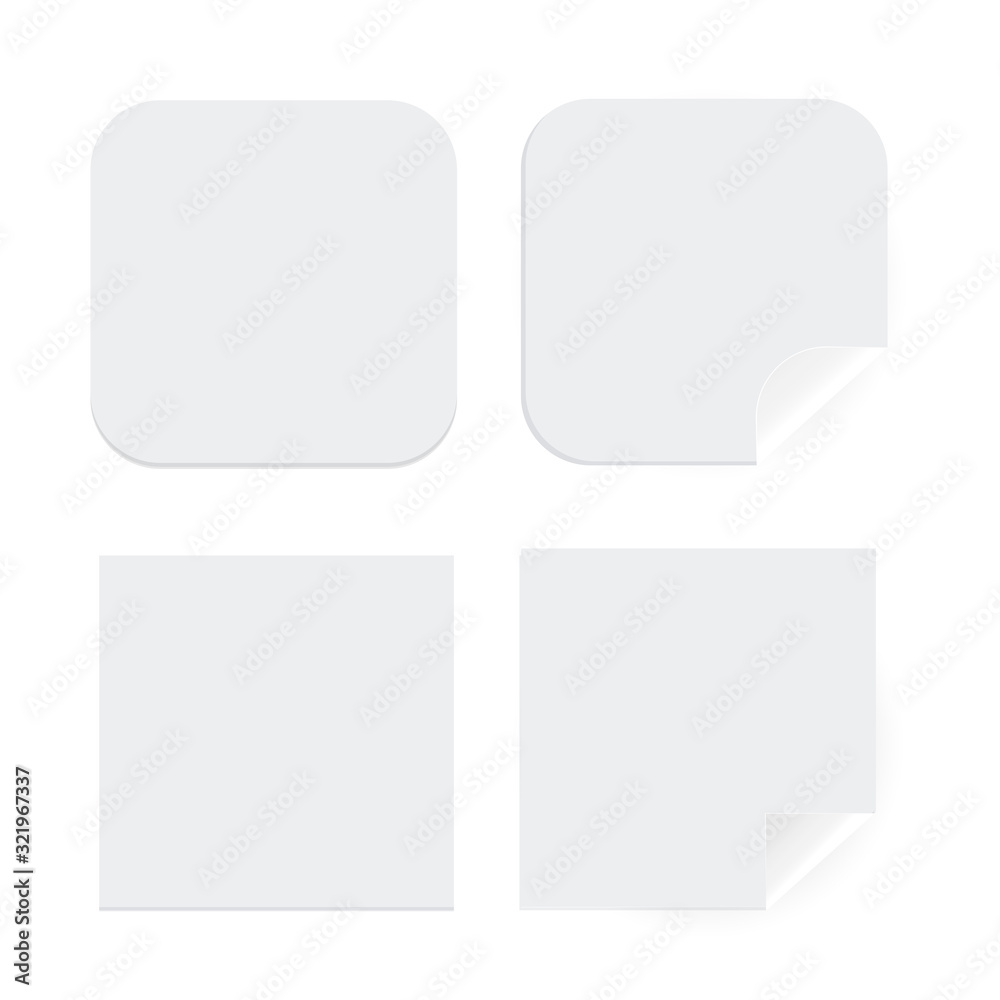 The round adhesive sticker is blank, simulated with curved corners. Blank white circular stripe And white circle vector sticker, icon illustrations and vector The round adhesive sticker is blank, simulated with curved corners. Blank white circular stripe And white circle vector sticker, icon illustrations and vector